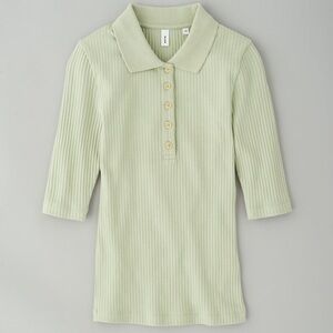 Kotn Ribbed Polo in Moss.